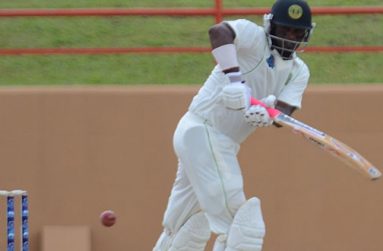 The inform Narsingh Deonarine, seen here working a delivery through the on-side, was named vice-captain to Vishaul ‘Cheesy’ Singh.