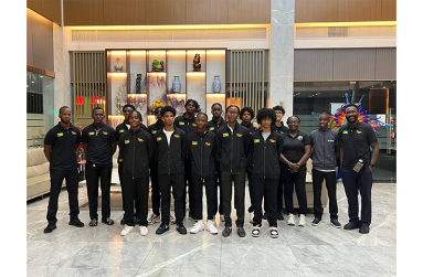 Guyana team before departing for St. Maarten