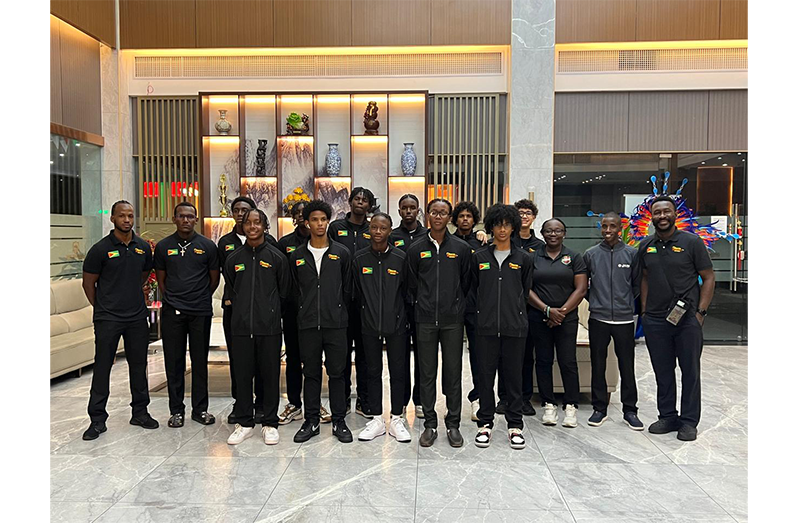 Guyana team before departing for St. Maarten