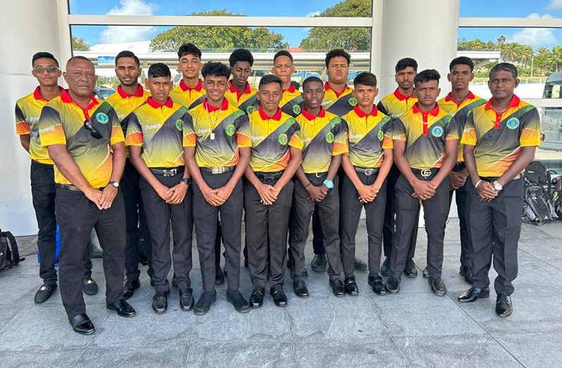 Guyana Under-15 Team Departs Guyana for Antigua to engage in the CWI Rising Stars Regional Under-15 Tournament 2023