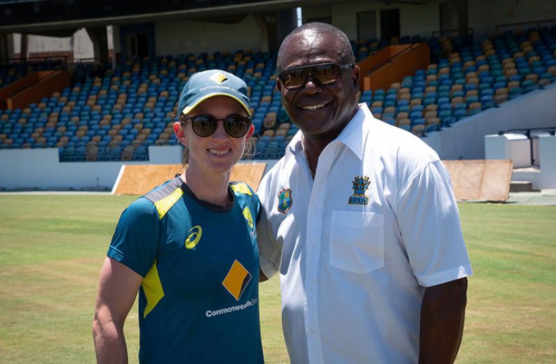 Rachael Haynes with Desmond Haynes. (Cricket Network)