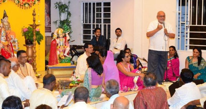 President Donald Ramotar addressing the gathering