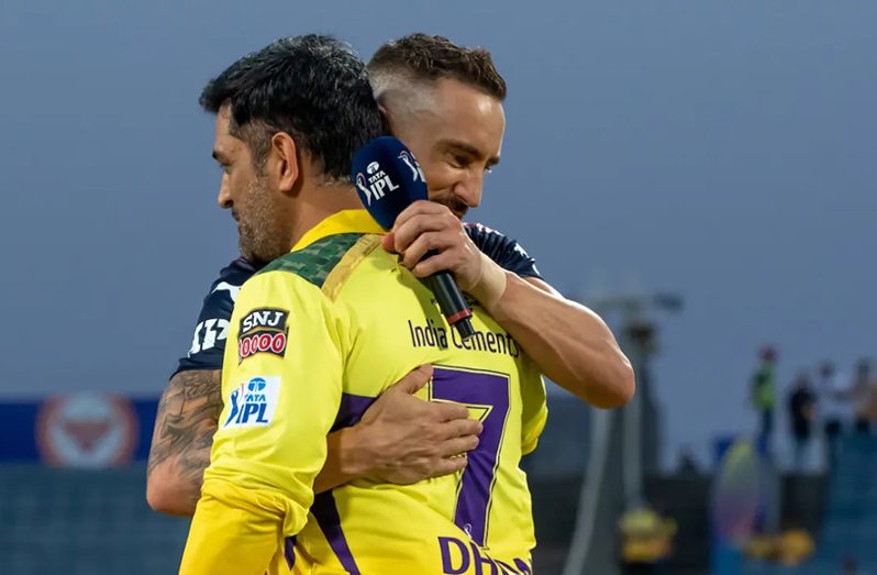 MS Dhoni and Faf du Plessis will walk out for the toss at Chepauk to kick IPL 2024 off  •  (BCC)