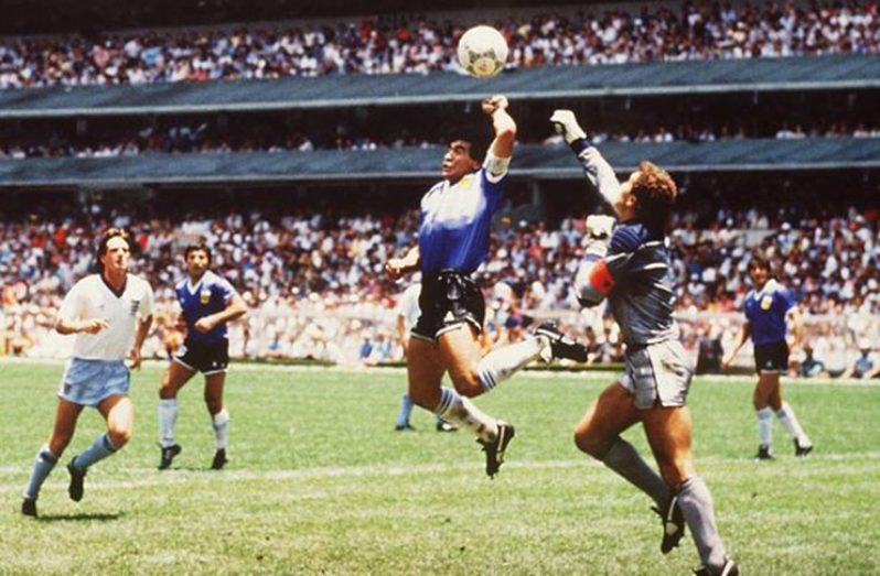 Flashback: Diego Maradona's handball goal against England in the quarterfinals of the 1986 World Cup