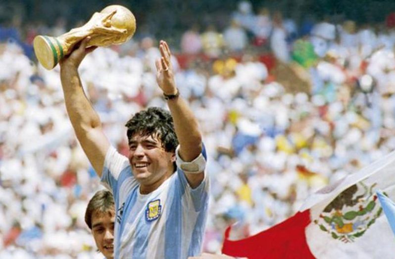Diego Maradona won the World Cup with Argentina in 1986.