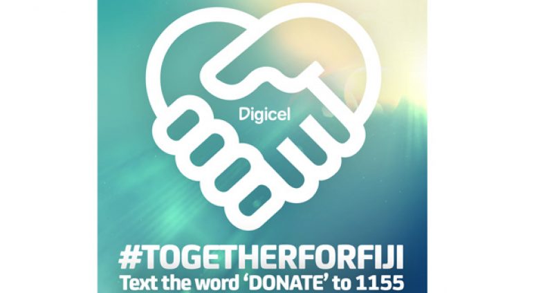 The logo launched by Digicel Guyana in support of the donation plea to help Fiji following the devastating cyclone