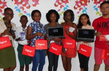 Some of those who were granted their wishes by Digicel