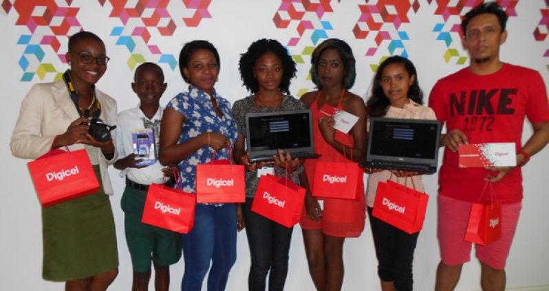 Some of those who were granted their wishes by Digicel