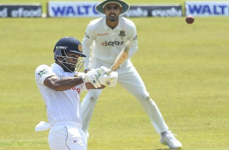 Dimuth Karunaratne was named man-of-the-match for completing the 10th highest Test score by a Sri Lankan in the drawn first Test.
