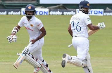Dimuth Karunaratne and Lahiru Thirimanne added 209 for the first wicket. (AFP/Getty Images)