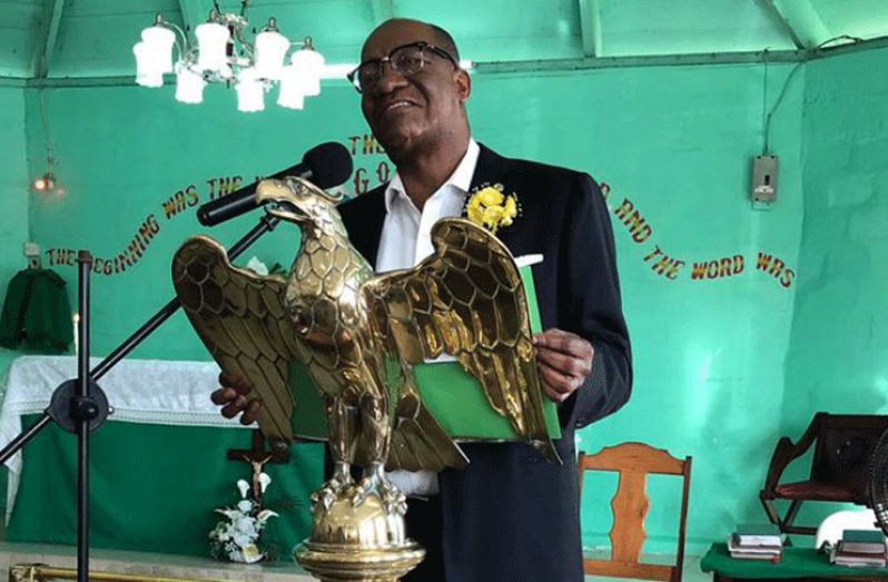 Director-General of the Ministry of the Presidency, Joseph Harmon during his address at the St. Marks Anglican Church