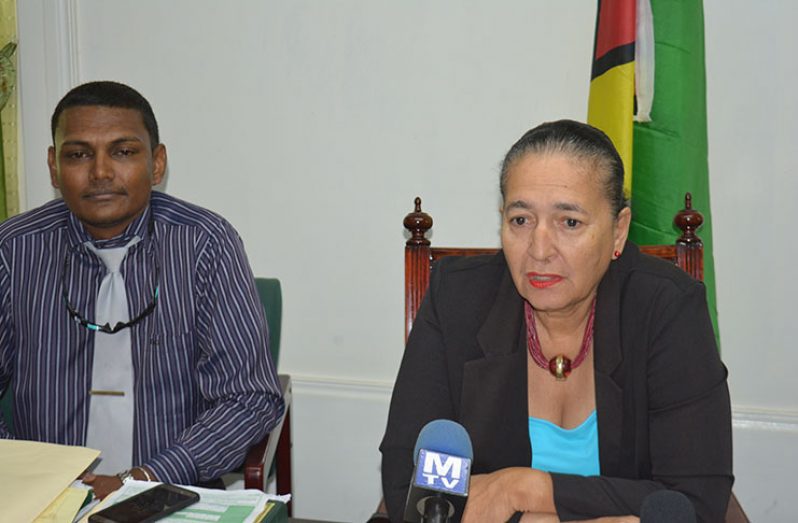 Solid Waste Management Director, Walter Narine and Georgetown Mayor Patricia Chase-Green