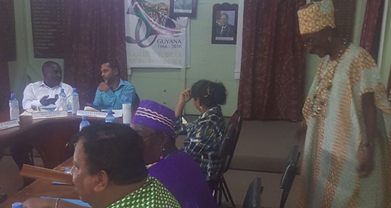 Disruption by way of a cultural performance  at yesterday’s meeting of the Regional Democratic Council of Region Five