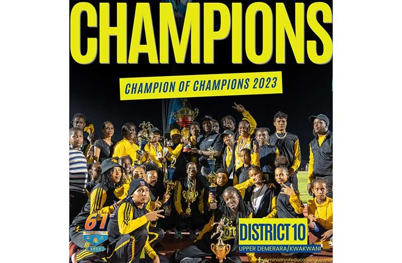 Flash Back- District 10 winning the 2023 edition of the
Schools National championships