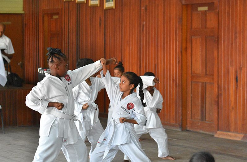 The Cliff Anderson Sports Hall will be abuzz with action on Sunday with young karatekas competing in the Kate, Kumite, Bunkai and Enbu categories. (Samuel Maughn photo)