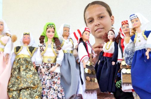 Esma Gljiva, an 11-year-old Bosnian girl, shows dolls that she dresses in traditional Bosnian costumes, hoping that her folklore Barbie will reach many, as the frenzy surrounding the launch of the "Barbie" movie spreads across the world, in Sarajevo, Bosnia and Herzegovina (REUTERS/Amel Emric)