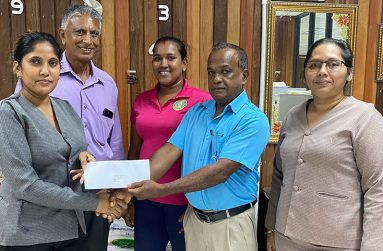 Gafoors’ representative donates to the Guyana Cricket Board
