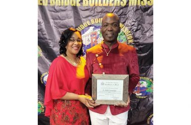 Dr. Keith Cummings and his wife at a recent award ceremony