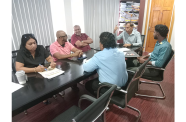 Director General of the Ministry of Health Dr Vishwa Mahadeo meets with Regional Executives