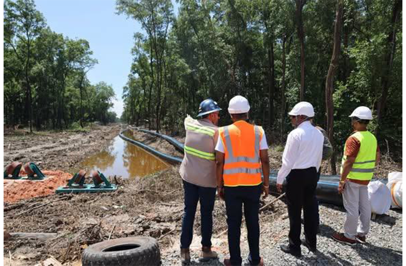 Drilling has recently commenced on the installation of a new 69 kV submarine cable across the Demerara River