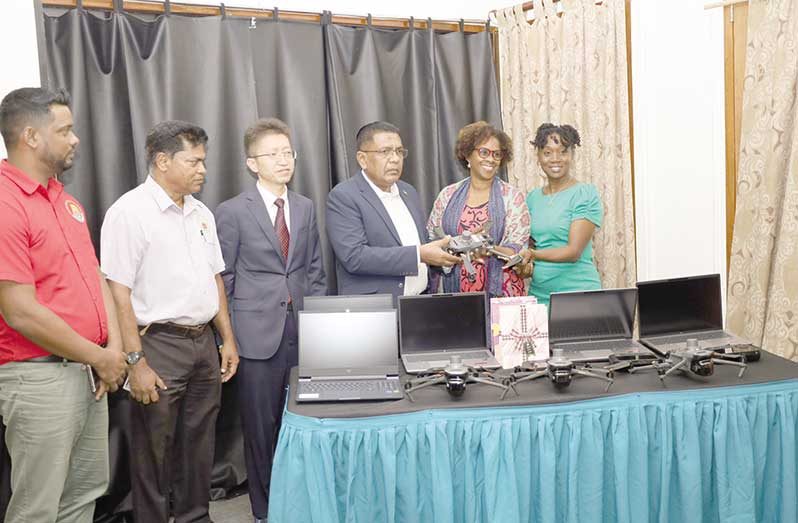 As the Government of Guyana continues in its efforts to improve and increase rice production across the country, farmers in all rice-growing regions will soon benefit from free drone technology and Geographic Information Systems (GIS) services