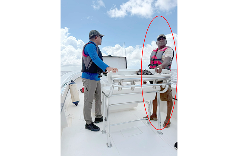 In the photos and live video images posted by Mohamed on his “Team Mohameds” Meta Facebook page, Mohamed was being driven around in a boat operated by Muneswar Dusrajh, known as “Bonny”