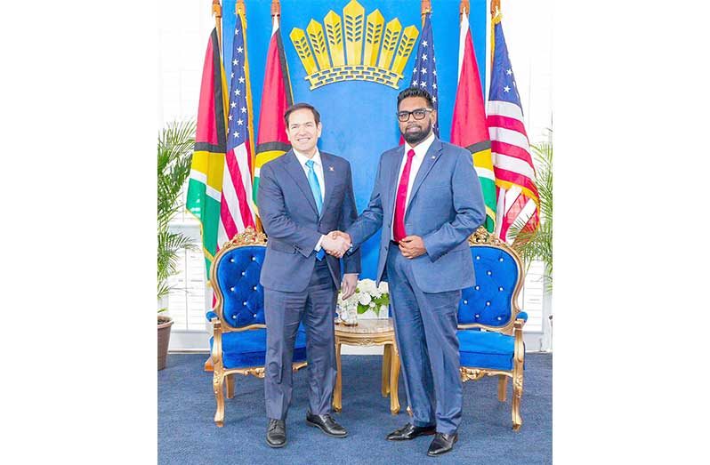 President, Dr Irfaan Ali and US Secretary of State Marco Rubio held bilateral discussions on March 27, 2025 at State House