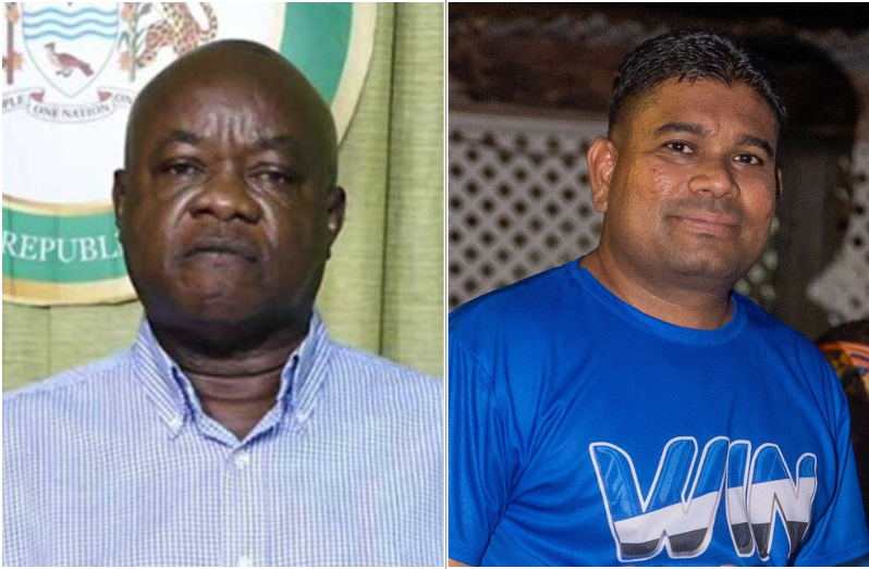 Leader of APNU, Aubrey Norton and Leader of WIN, Azruddin Mohamed
