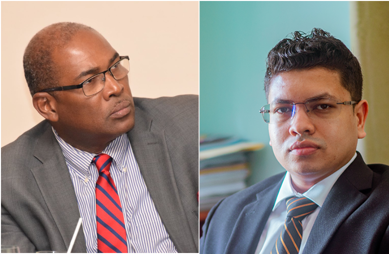 Alliance For Change (AFC) Presidential Candidate Nigel Hughes and Financial Analyst Joel Bhagwandin