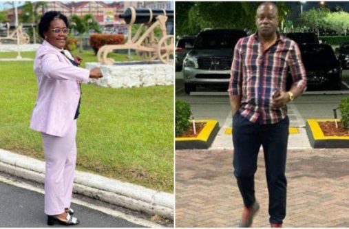 Former Government Minister, Simona Broomes, and her driver, Dexter Austin