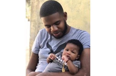 Dwayne Annibourne with his two-month-old son