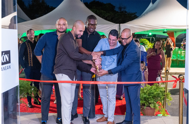 The ribbon-cutting exercise signalling the opening of Padrón Mediterranean Restaurant at the AC Hotel by Marriott, Ogle, on Tuesday night