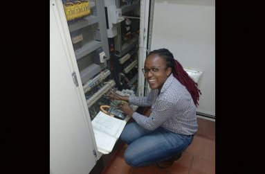 Morissa Howard on the job as an electrical engineer at Banks DIH