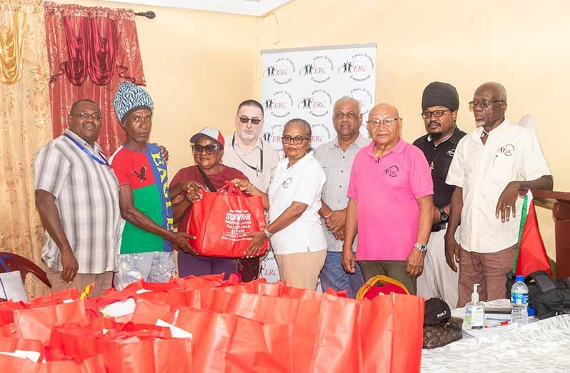 ERC Chairman, Shaikh Moeenul Hack, led the delegation, which included Commissioners Norris Witter, Ashton Simon, Rev Rodwell Porter, Ras Khafra (Deon Dick), Chandrowtie Sarran and Pandit Krishn Sharma, along with Chief Executive Officer (ag), Oma Devi-Sukhu. Hack, who is also a member of the Hope, Empathy, Aid, Resilience and Trust (H.E.A.R.T.) Initiative, said continued assistance would also be provided through the national framework established to support survivors and bereaved families of the MV Barima tragedy