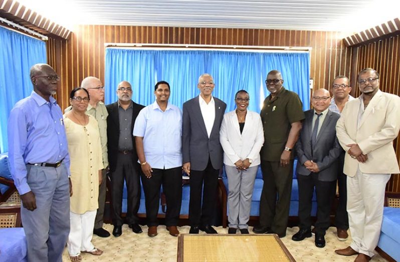 President David Granger and members of the Ethnic Relations Commission