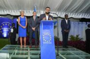 President, Dr. Mohamed Irfaan Ali speaking at the Europe Day Reception