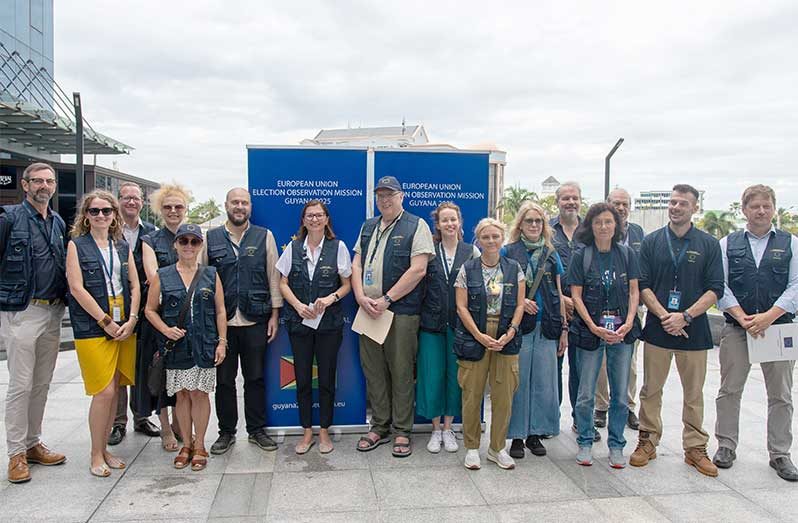 On Wednesday, 14 long-term observers from the European Union’s Elections Observer Mission were deployed across Guyana (Delano Williams photos)