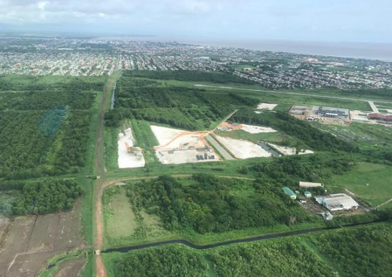 The proposed location for Esso Exploration and Production Guyana Limited’s (EEPGLs) office complex at Ogle