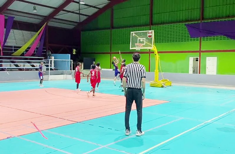 Action between Stabroek Eagles and Pepsi Sonics