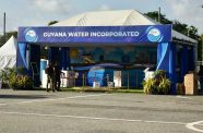 The booth set up by the Guyana Water Incorporated (GWI) at Earth Hour 2025