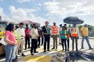 On Tuesday, Bishop Juan Edghill, the Minister of Public Works, conducted several visits to various construction sites and engaged with contractors, residents, stakeholders, and NDC representatives