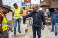 Minister of Public Works, Bishop Juan Edghill, assesses the pace of works and implements traffic strategies to ease congestion