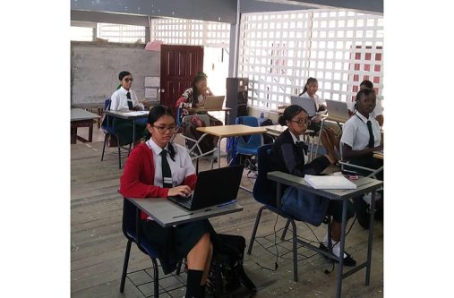 QuizMe in use at an Essequibo island Secondary School