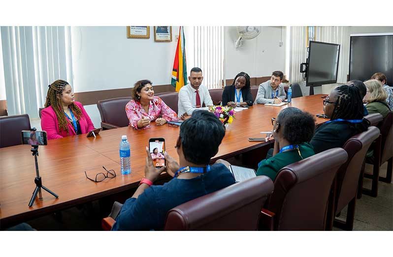 Minister of Education, Priya Manickchand, who was joined by the Deputy Chief Education Officer responsible for Technical Education, Dr. Ritesh Tularam and members of the Duke of Edinburgh’s Caribbean-Canada Leaders’ Dialogue (CCLD) during their current visit to Guyana