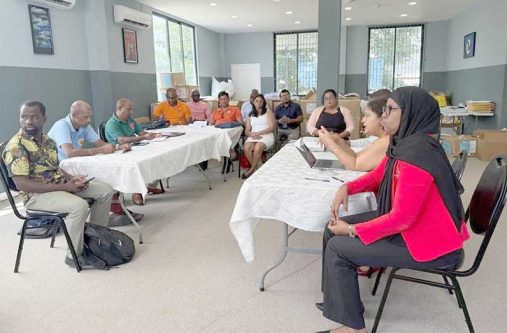 Education Minister Priya Manickchand on Monday met with various regional education officers to update them on which secondary schools will be finished soon