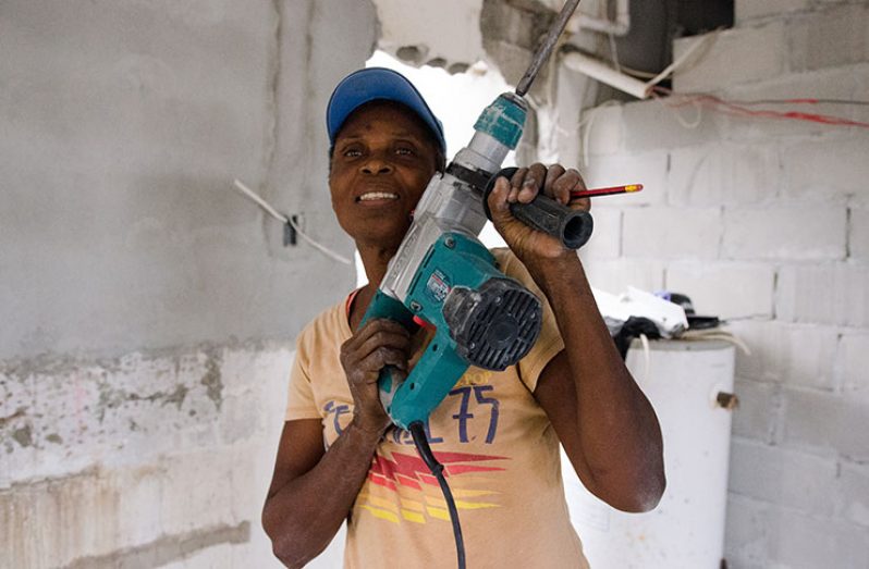 Electrician Carol Johnson is ready to challenge the men in their fields (Delano Williams photos)