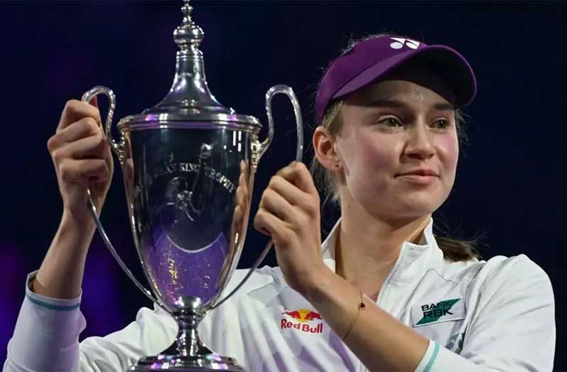 Elena Rybakina has become the first player representing Kazakhstan to win the WTA Finals