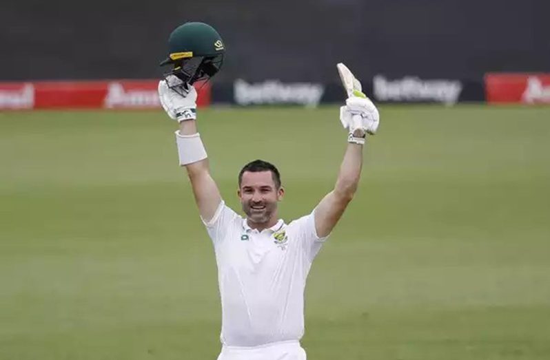 Dean Elgar was still  unbeaten on 140 at the close.