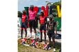 Elite Winners-1st to 4th place - Jamual John, Aron Newton, Curtis Dey and Briton John