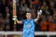 Harry Brook takes the applause for his maiden ODI century  •  Getty Images